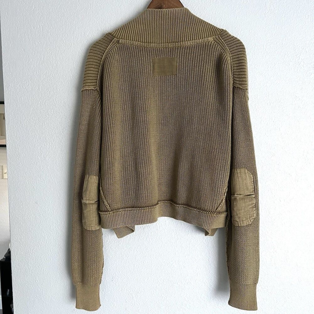 Free People Olive Ribbed Open-Front Cardigan - Picture 2 of 5
